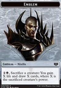 Emblem - Ob Nixilis of the Black Oath // Zombie Token Emblem - Ob Nixilis of the Black Oath // Zombie Token